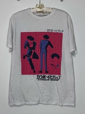 Cowboy Bebop Spike Spiegel Character T-shirt Size Small Distressed READ